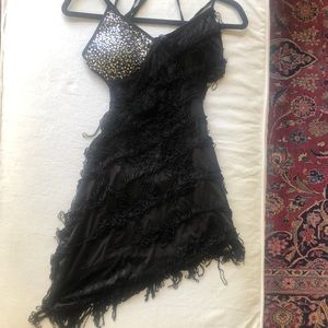 Stunning Custom Backless Mini Dance Dress.  EUC.